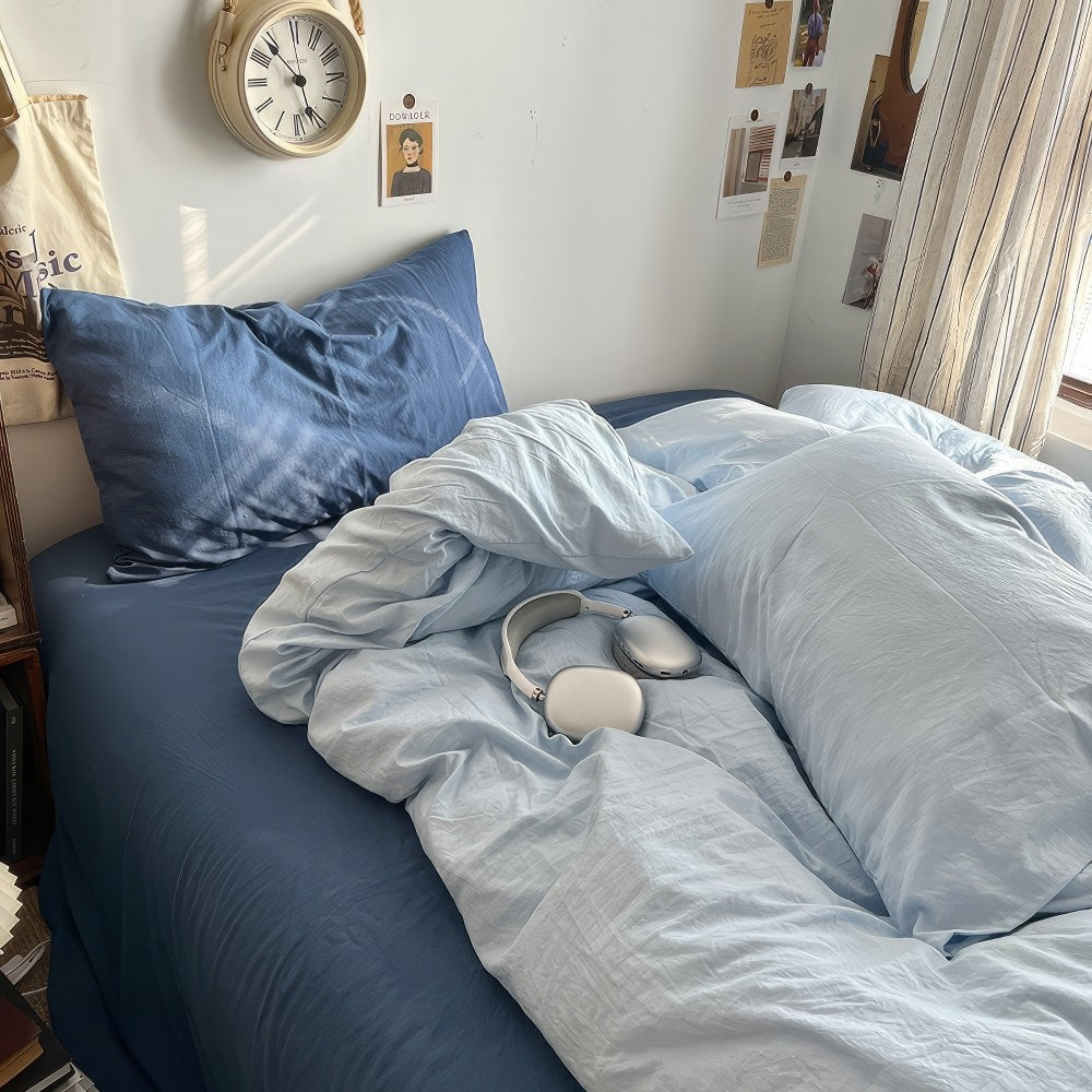ocean themed blue shades color aesthetic bedding duvet cover sheets set