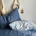 ocean themed blue shades color aesthetic bedding duvet cover sheets set