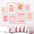 pastel pink aesthetic gallery wall art canvas posters roomtery