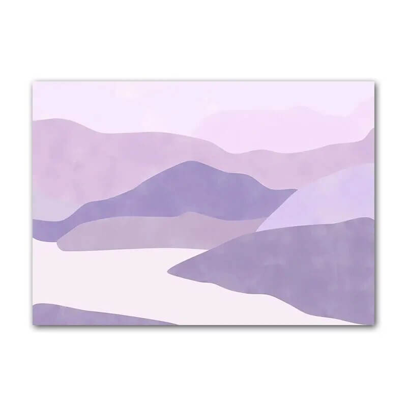 pastel purple minimalist art gallery wall canvas posters for room roomtery