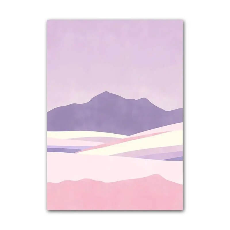 pastel purple minimalist art gallery wall canvas posters for room roomtery