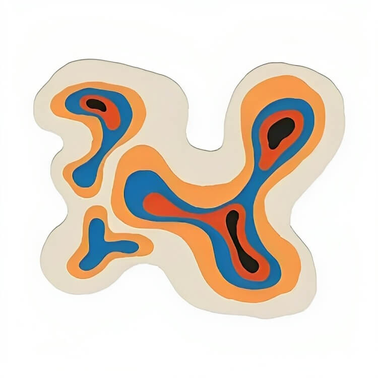 pastel irregular blob accent bedside rug roomtery