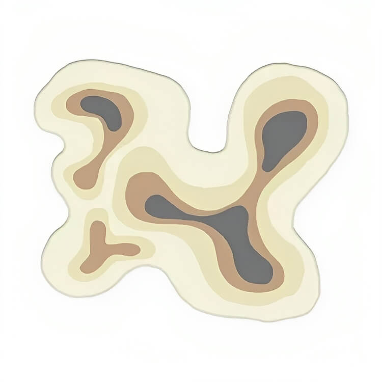 pastel irregular blob accent bedside rug roomtery