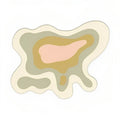 pastel irregular blob accent bedside rug roomtery