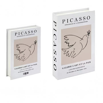 picasso minimalist print fake book storage box