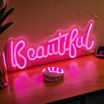 pink light beautiful word wall hanging led neon sign roomtery room decor