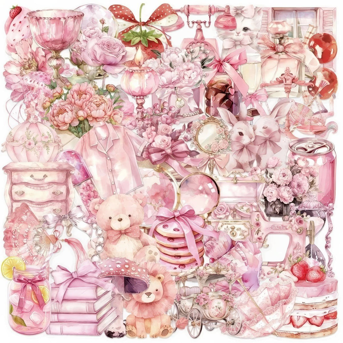 coquette aesthetic pastel pink color palette aesthetic girly cute sticker pack