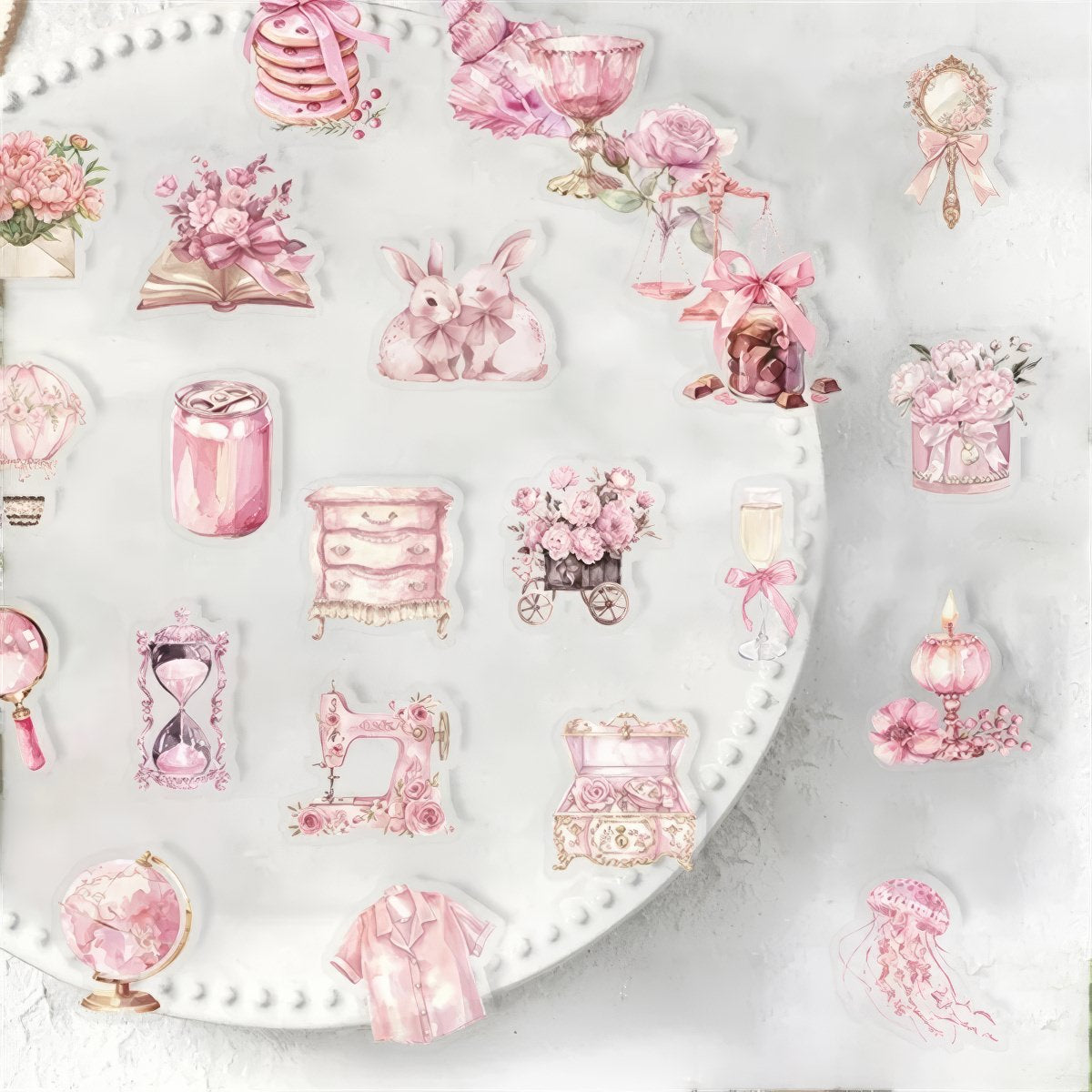 coquette aesthetic pastel pink color palette aesthetic girly cute sticker pack