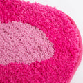 pink money bag tufted fluffy accent rug roomtery
