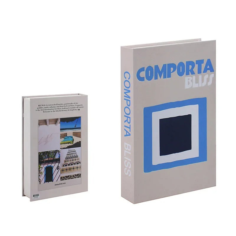 comporta bright preppy aesthetic cities print fake book storage box roomtery