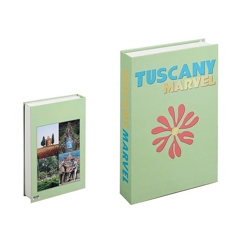 tuscany bright preppy aesthetic cities print fake book storage box roomtery