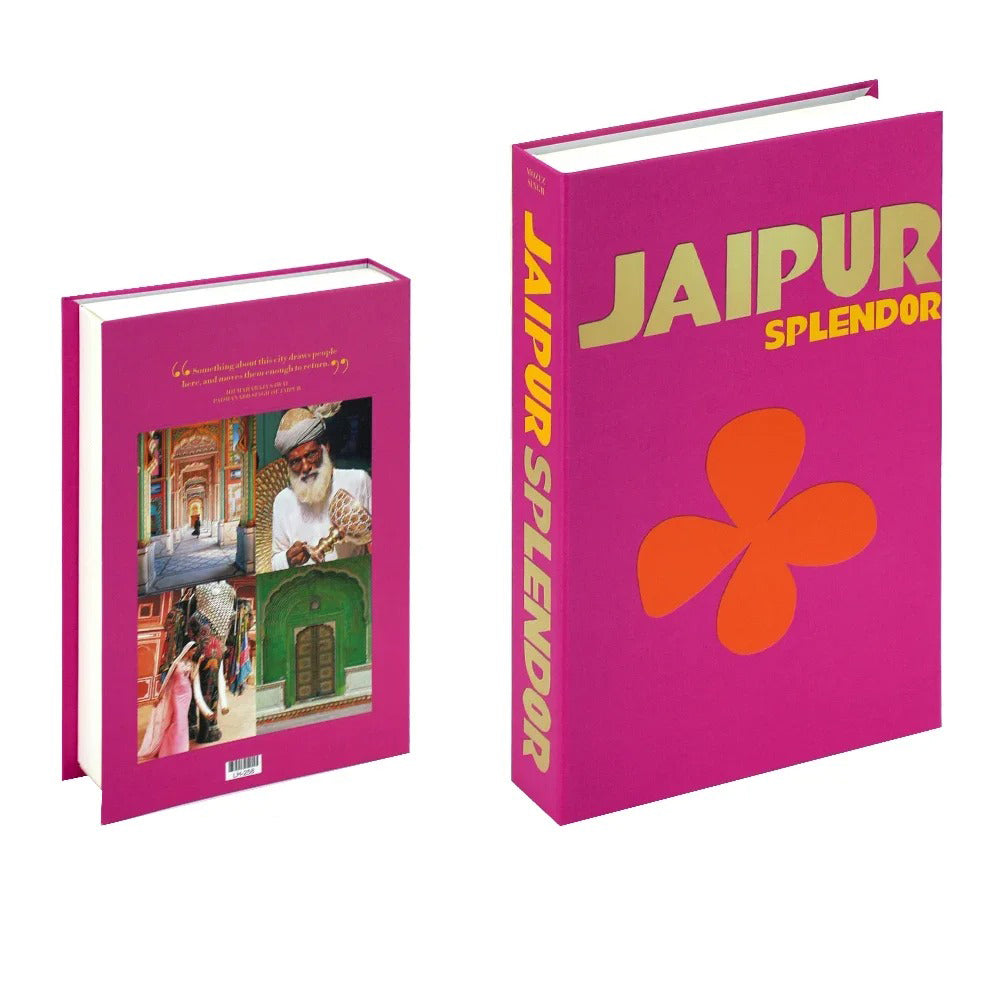 jaipur bright preppy aesthetic cities print fake book storage box roomtery