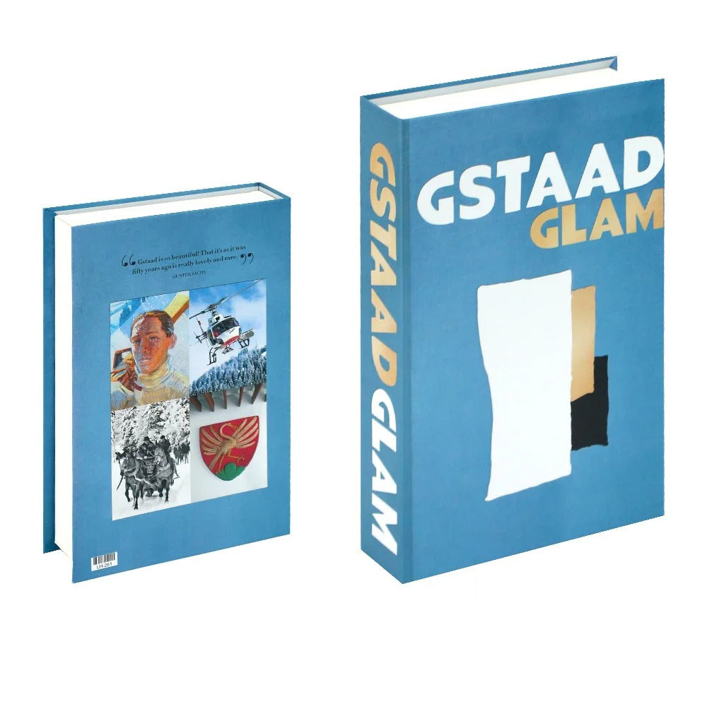 gstaad bright preppy aesthetic cities print fake book storage box roomtery