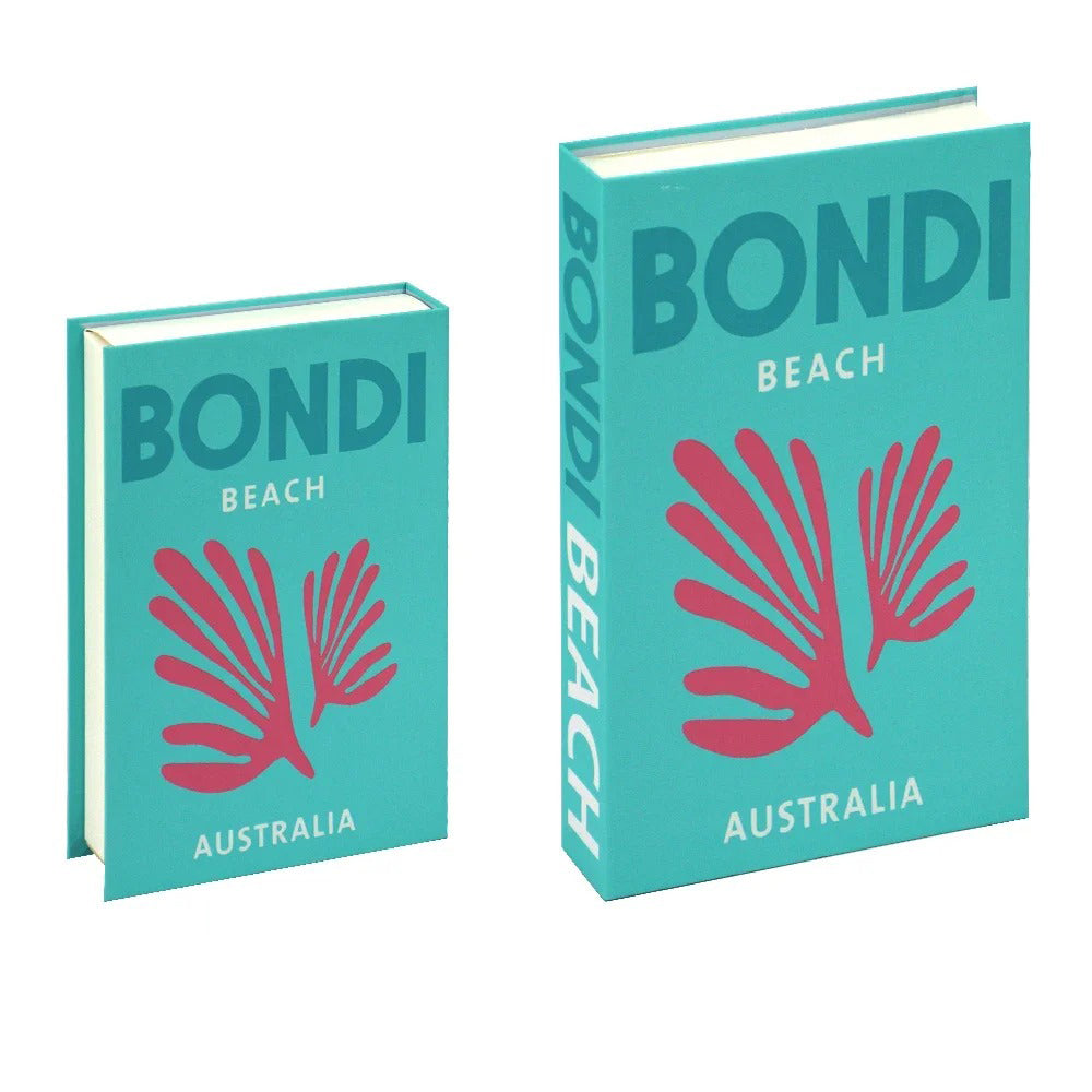 bondi beach bright preppy aesthetic cities print fake book storage box roomtery