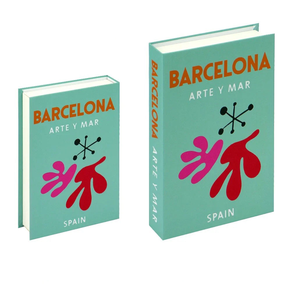 barcelona bright preppy aesthetic cities print fake book storage box roomtery