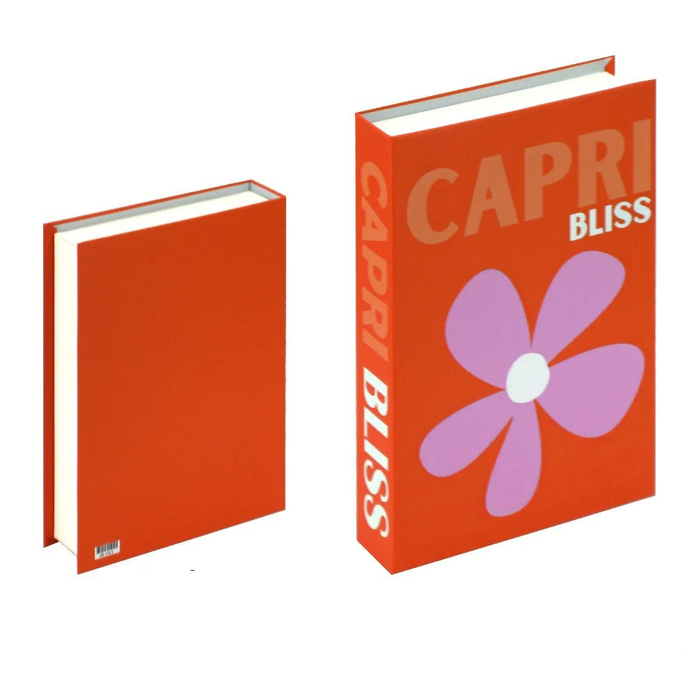 capri bright preppy aesthetic cities print fake book storage box roomtery