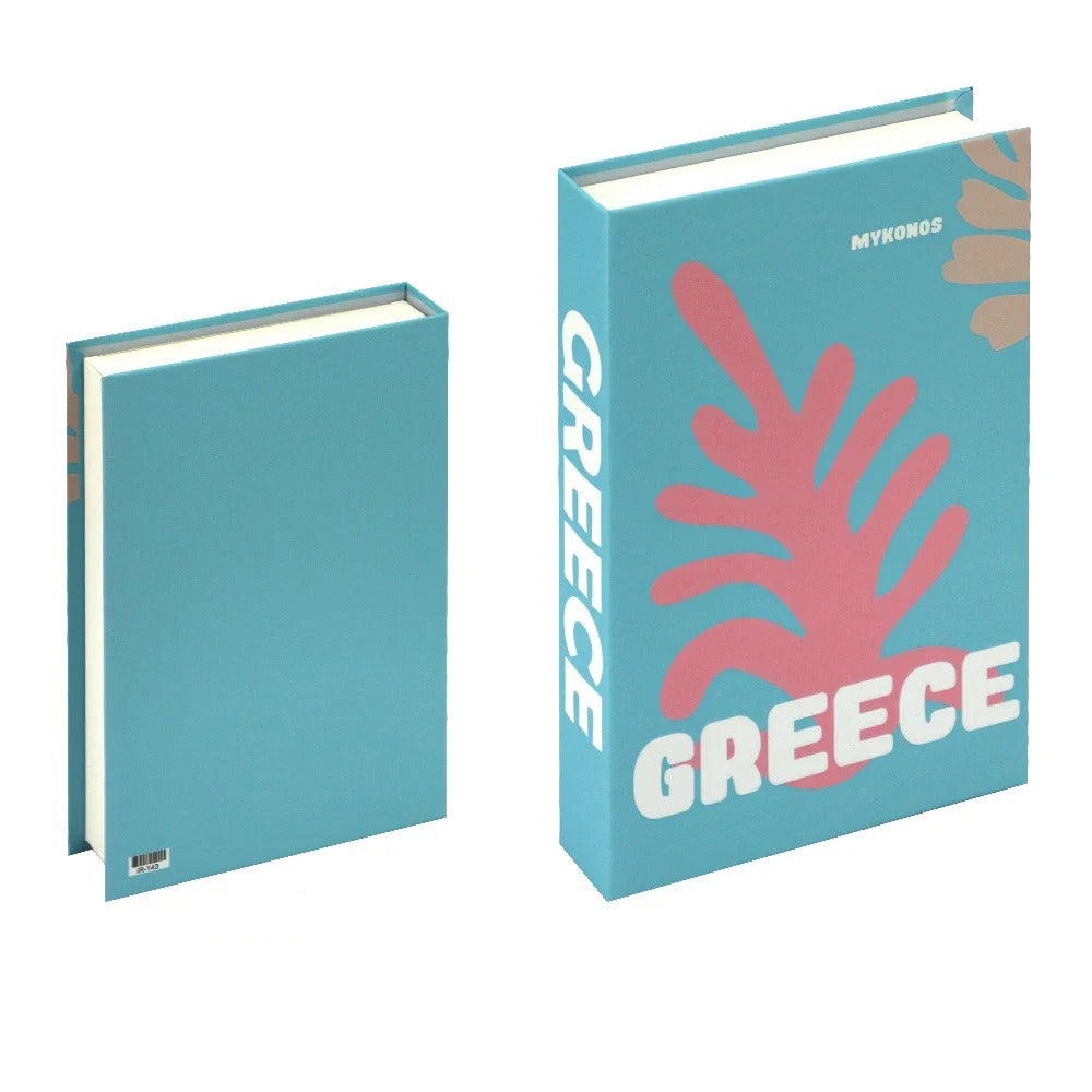 greece bright preppy aesthetic cities print fake book storage box roomtery