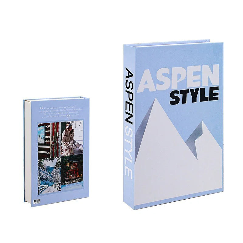 bright preppy aesthetic cities print fake book storage box roomtery