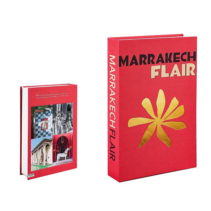 marrakech bright preppy aesthetic cities print fake book storage box roomtery