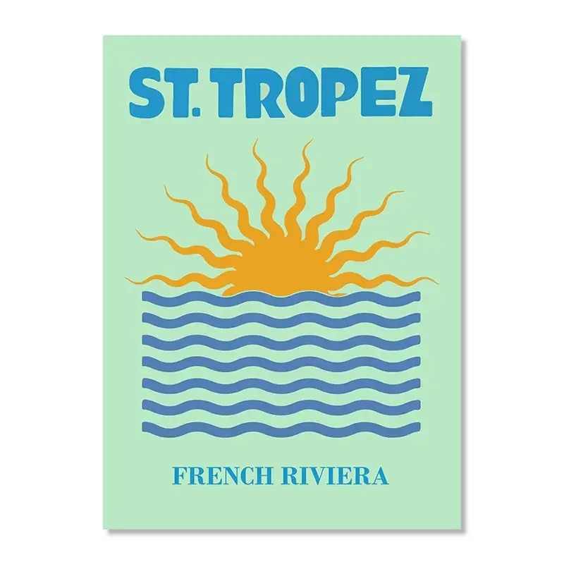 preppy cities french print pastel canvas posters gallery wall art