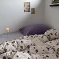 purple grape vine print vintage aesthetic bedding set roomtery