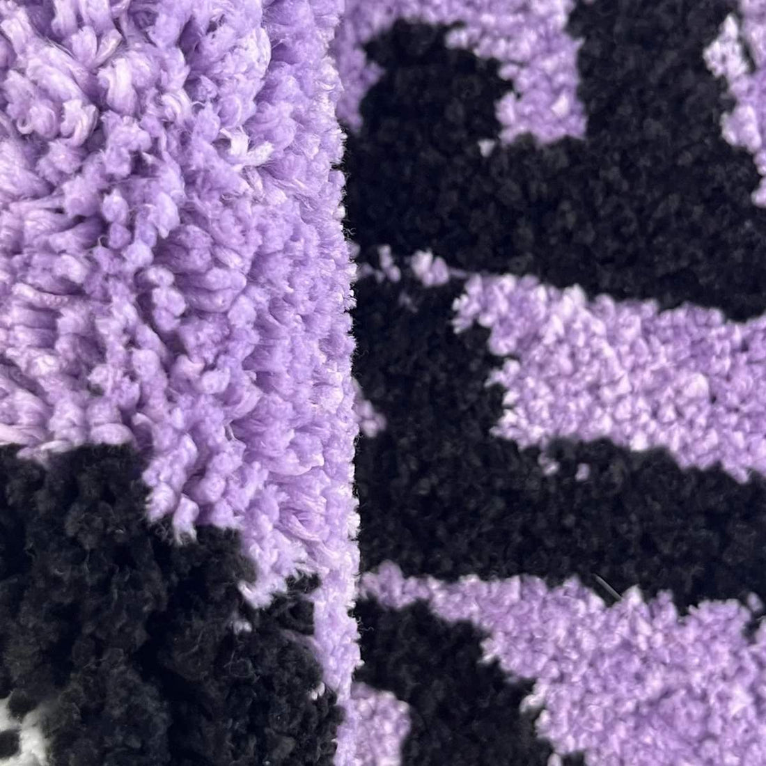 cute purple magic ball tufted accent throw rug for witchcore aesthetic