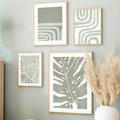 sage green aesthetic gallery wall art canvas poster roomtery