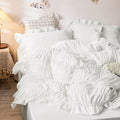 soft girl aesthetic seersucker fabric bedding duvet cover set