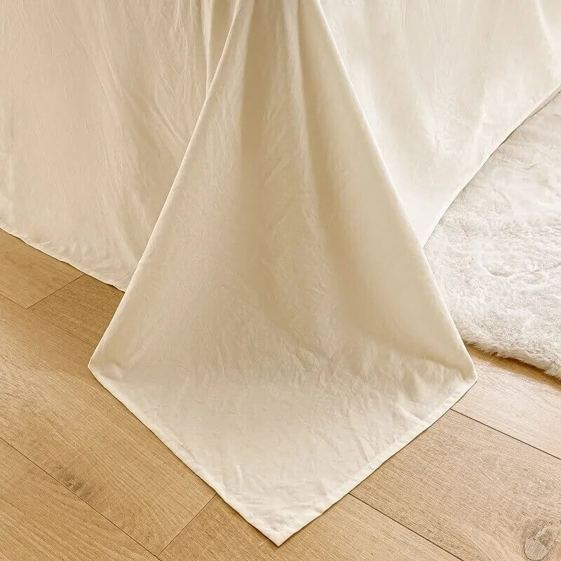 ruffle aesthetic bedding duvet cover set vanilla girl room decor roomtery