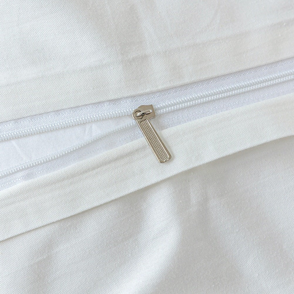 plain solid color white cotton bedding duvet color and pillow sham set roomtery