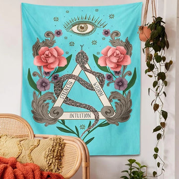 Strength, Wisdom, Intuition Witchcore Tapestry