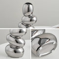 modern aesthetic room decor metallic stones shaped ceramic vase roomtery