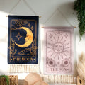 the moon tarot aesthetic wall hanging tapestry