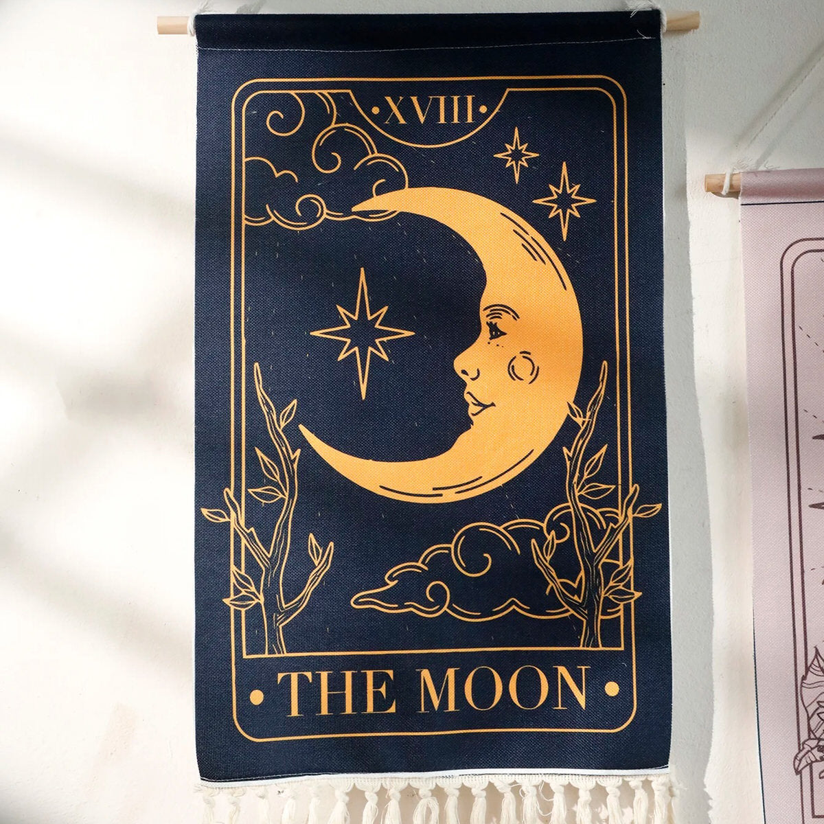 the moon tarot aesthetic wall hanging tapestry