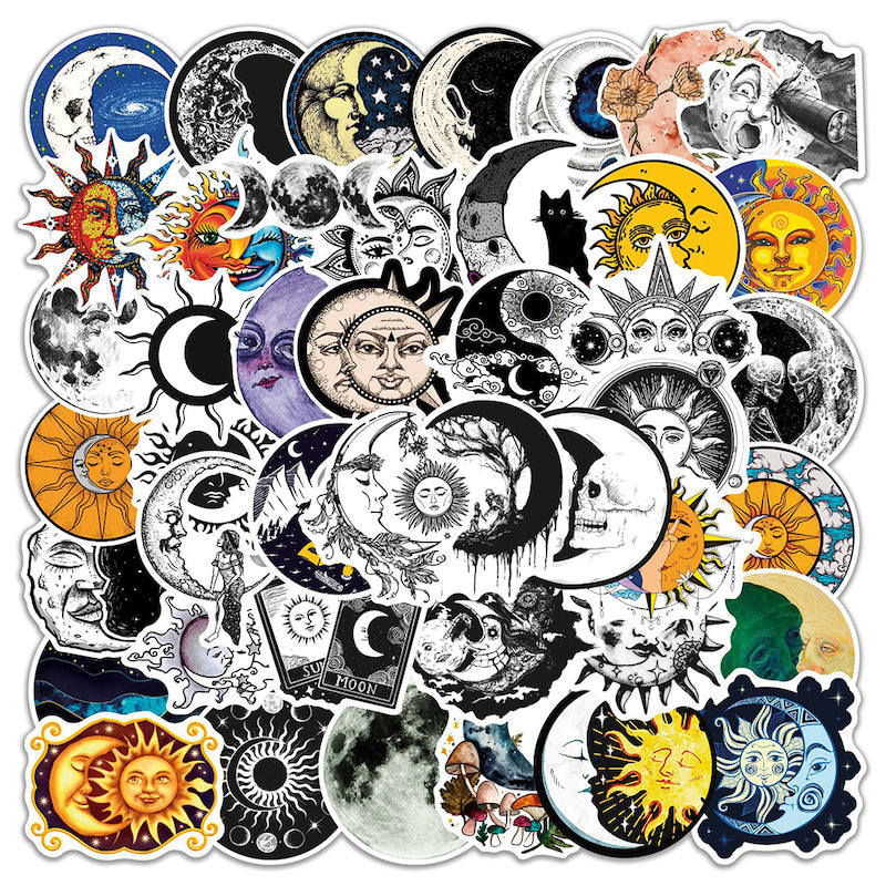 Sun & Moon Witchy Sticker Pack - Shop Online on roomtery