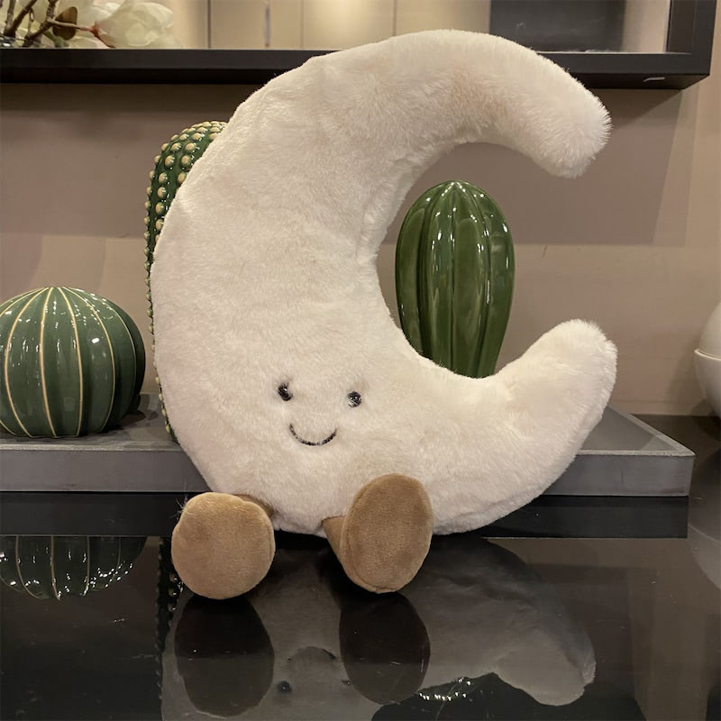 sun and moon shaped cute soft plush throw cushions roomtery