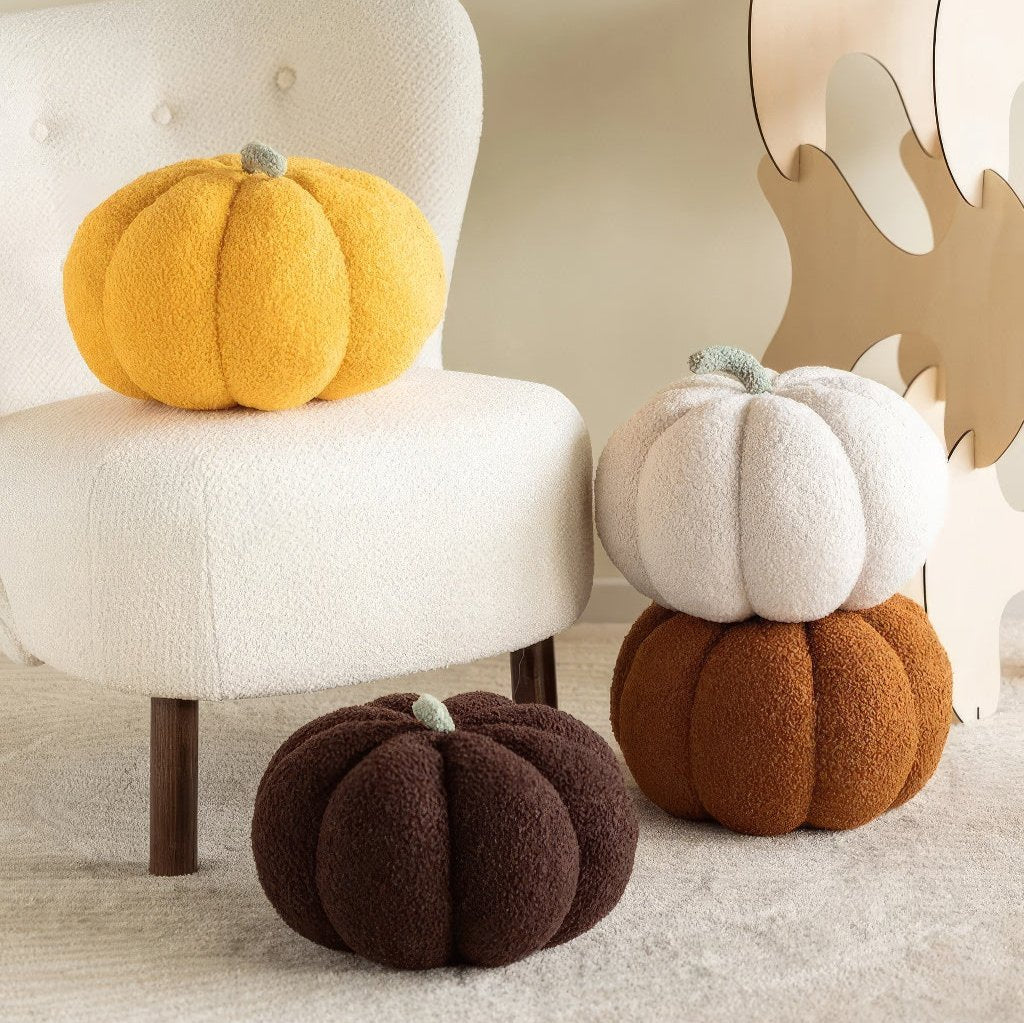 terry pumpkin decorative fall aesthetic throw pillow cushion