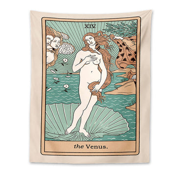 the venus tarot card wall hanging aesthetic tapestry