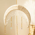 boho aesthetic wall hanging moon shaped sun catcher roomtery room decor