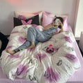 vintage butterflies coquette print y2k aesthetic bedding duvet cover set roomtery room decor