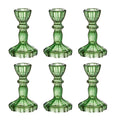 vintage crystal glass candleholder set roomtery
