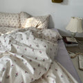 vintage little purple flowers print grandma aesthetic bedding set