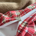 red plaid bedding duvet cover set for vintage cottagecore aesthetic rooms
