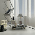 vintage desk lamp silver cover bulb decor roomtery