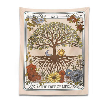 Vintage Tree of Life Tarot Tapestry