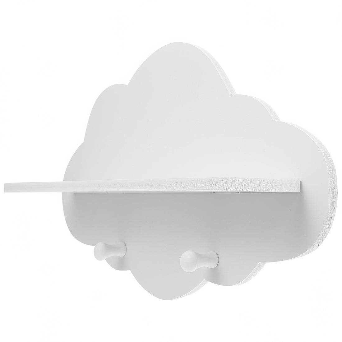 cloud shaped wall rack shelf with pegs