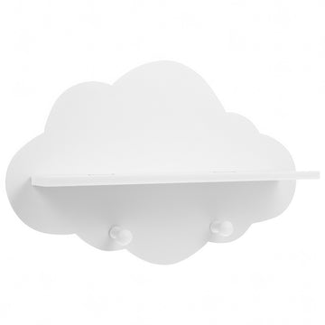 cloud shaped wall rack shelf with pegs