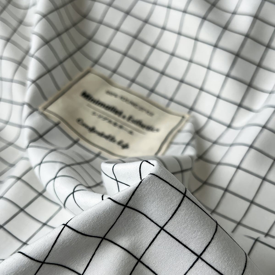 white minimalist grid check print aesthetic duvet cover bedding set