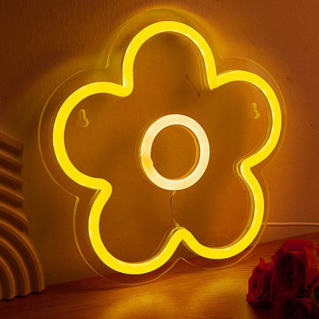 Yellow Flower LED Wall Neon Sign