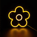 yellow flower shaped led wall neon sign acrylic plate room decor roomtery